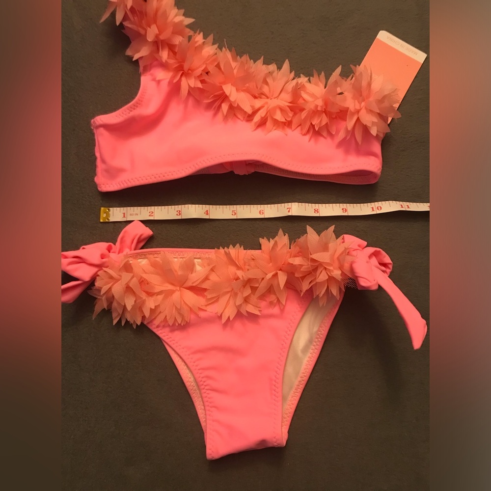 NWT One Shoulder Girls Bikini - Picture 6 of 10